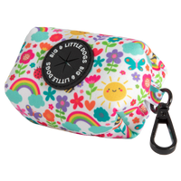 Dog Poop Bag Holder Follow The Rainbow Rainbows Pink Sunshine Flowers Pastels Colourful Girl