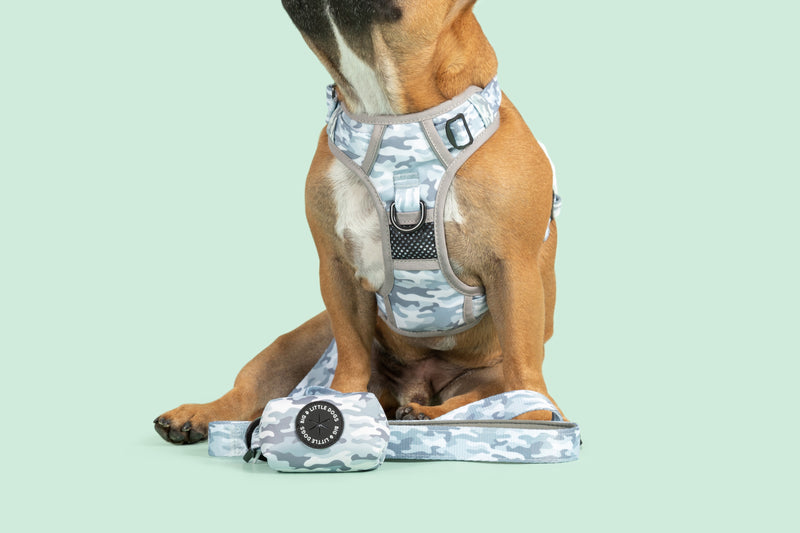 DOG POOP BAG HOLDER: Grey Camo