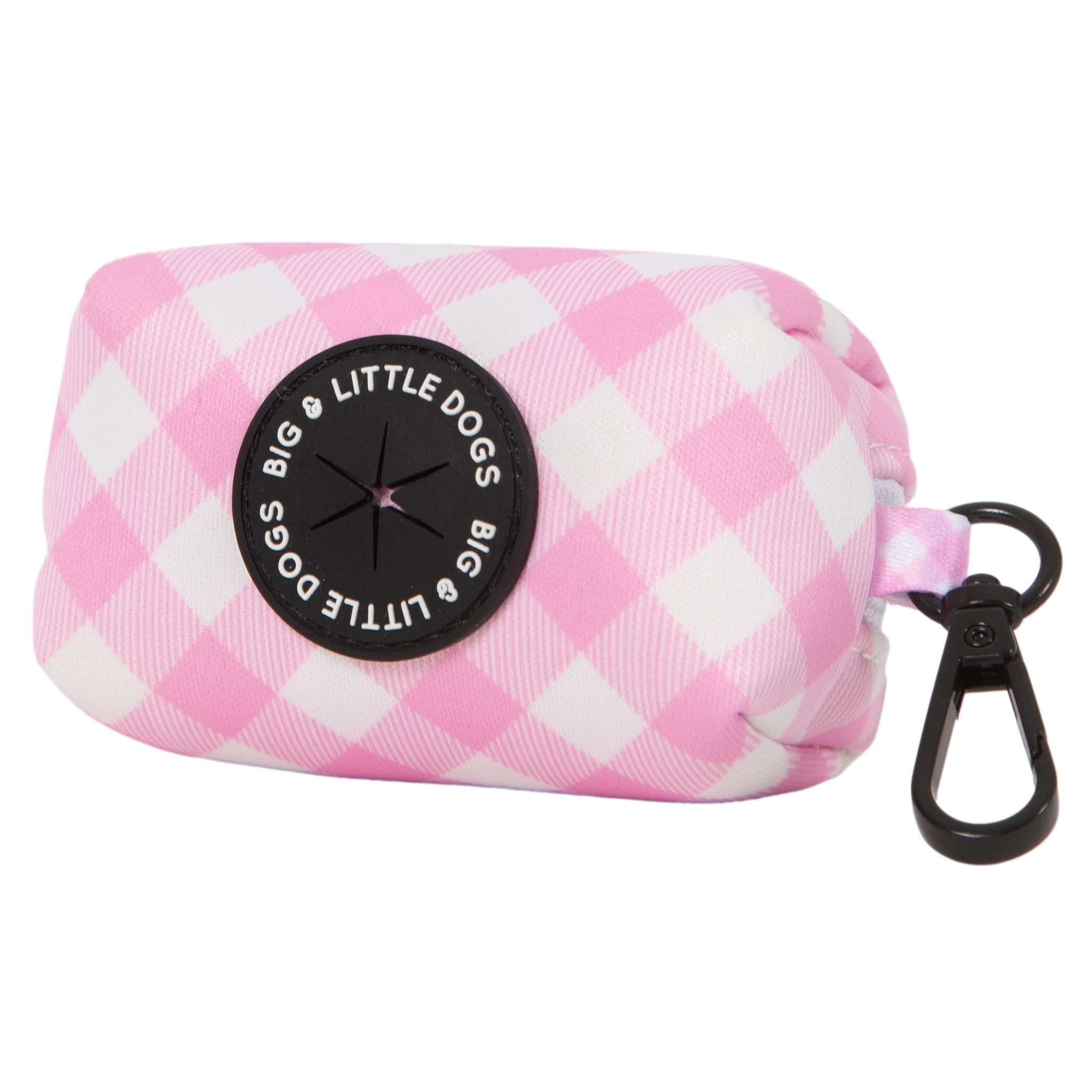 Dog Poop Bag Holder Pretty Pink Gingham