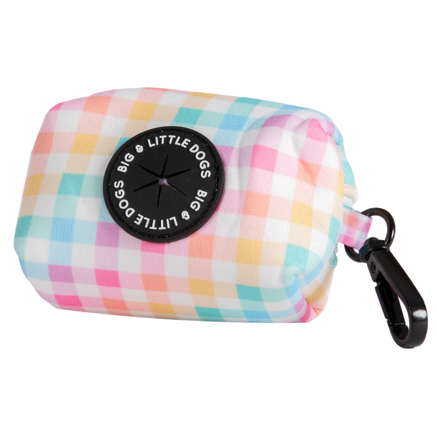 Dog Poop Bag Holder Rainbow Gingham