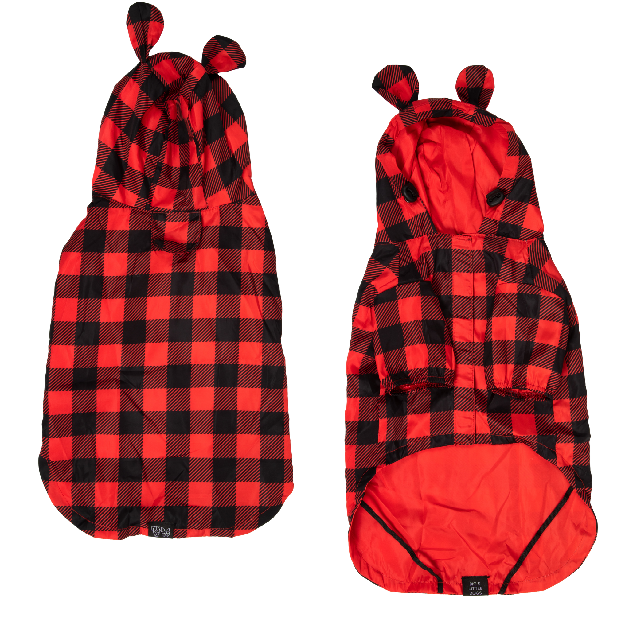 DOG RAINCOAT: Buffalo Plaid