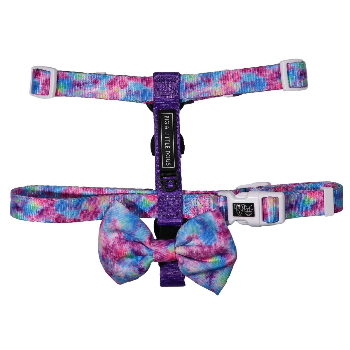 Dog Strap Harness Tie Dye For