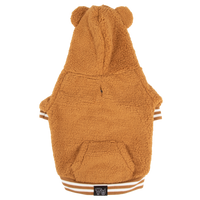 Teddy Dog Hoodie Jumper in Caramel Brown