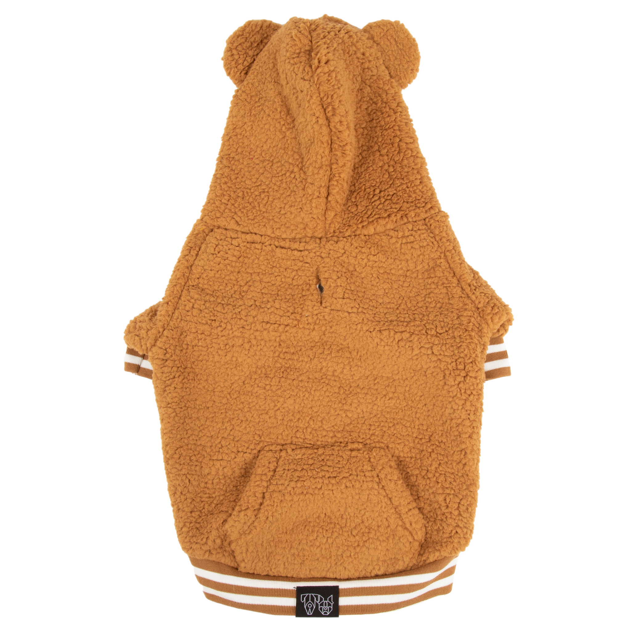 Teddy Dog Hoodie Jumper in Caramel Brown