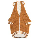 Teddy Dog Hoodie Jumper in Caramel Brown