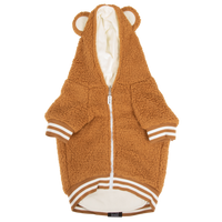 Teddy Dog Hoodie Jumper in Caramel Brown