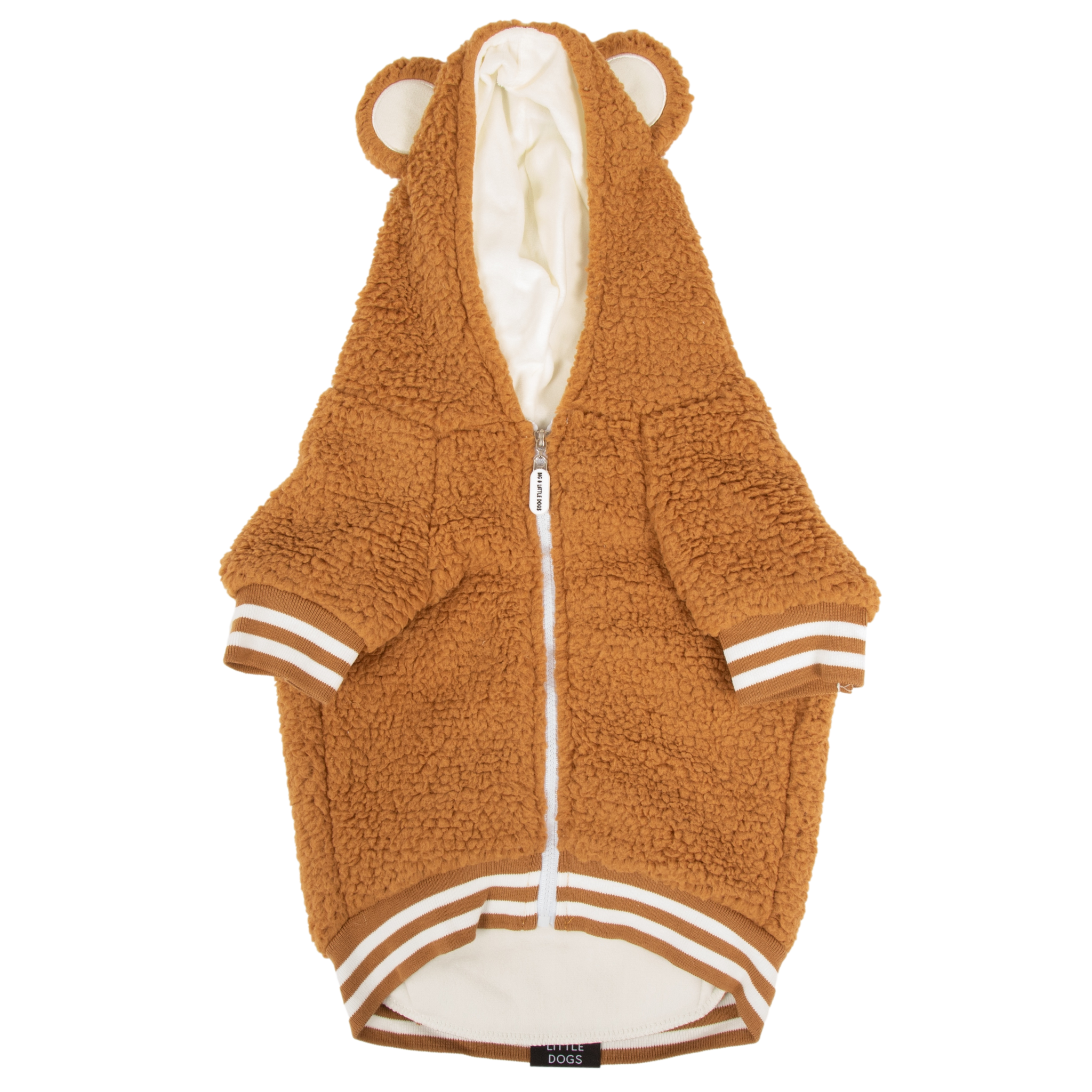 Teddy Dog Hoodie Jumper in Caramel Brown