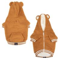 Teddy Dog Hoodie Jumper in Caramel Brown