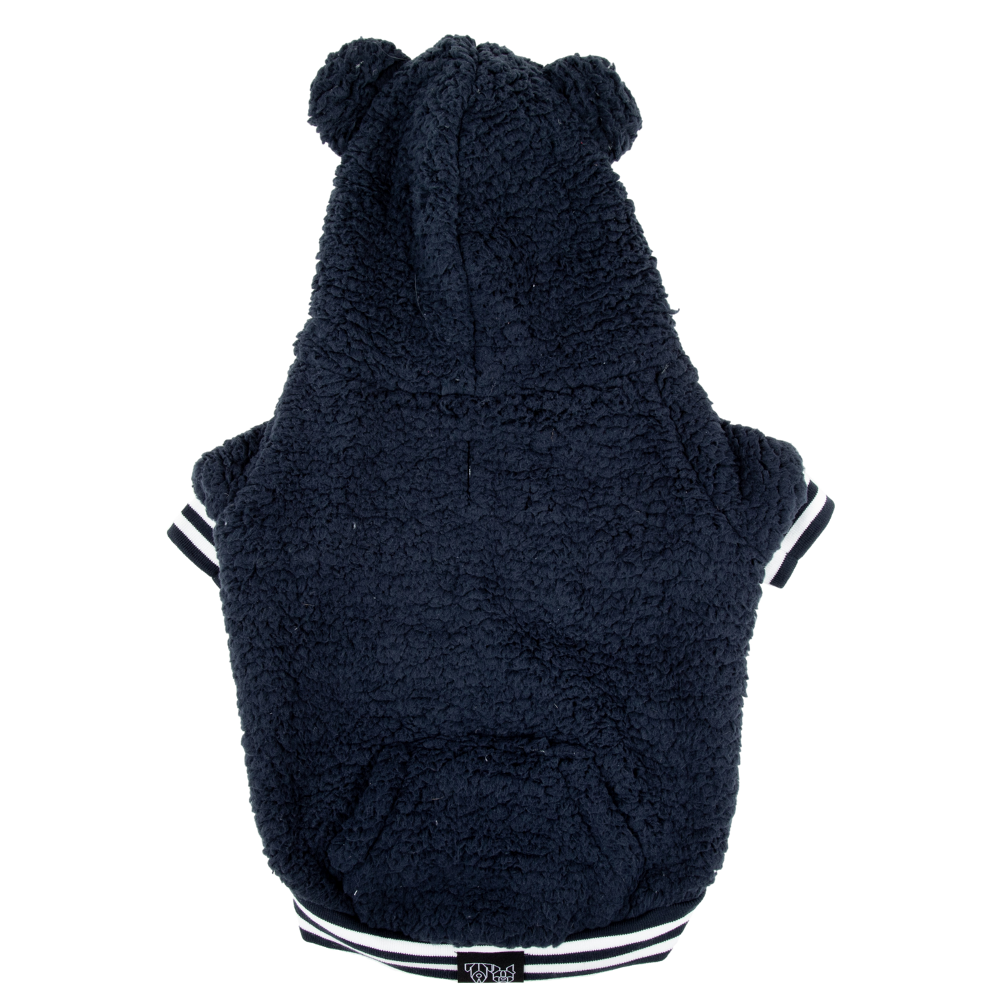 Teddy Dog Hoodie Jumper in Navy Blue