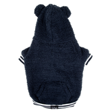 Teddy Dog Hoodie Jumper in Navy Blue