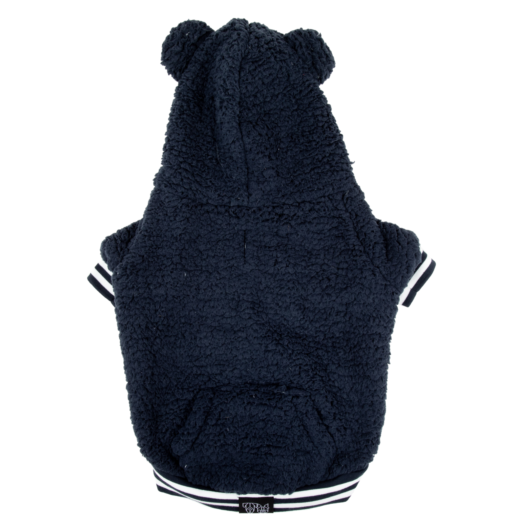 Teddy Dog Hoodie Jumper in Navy Blue