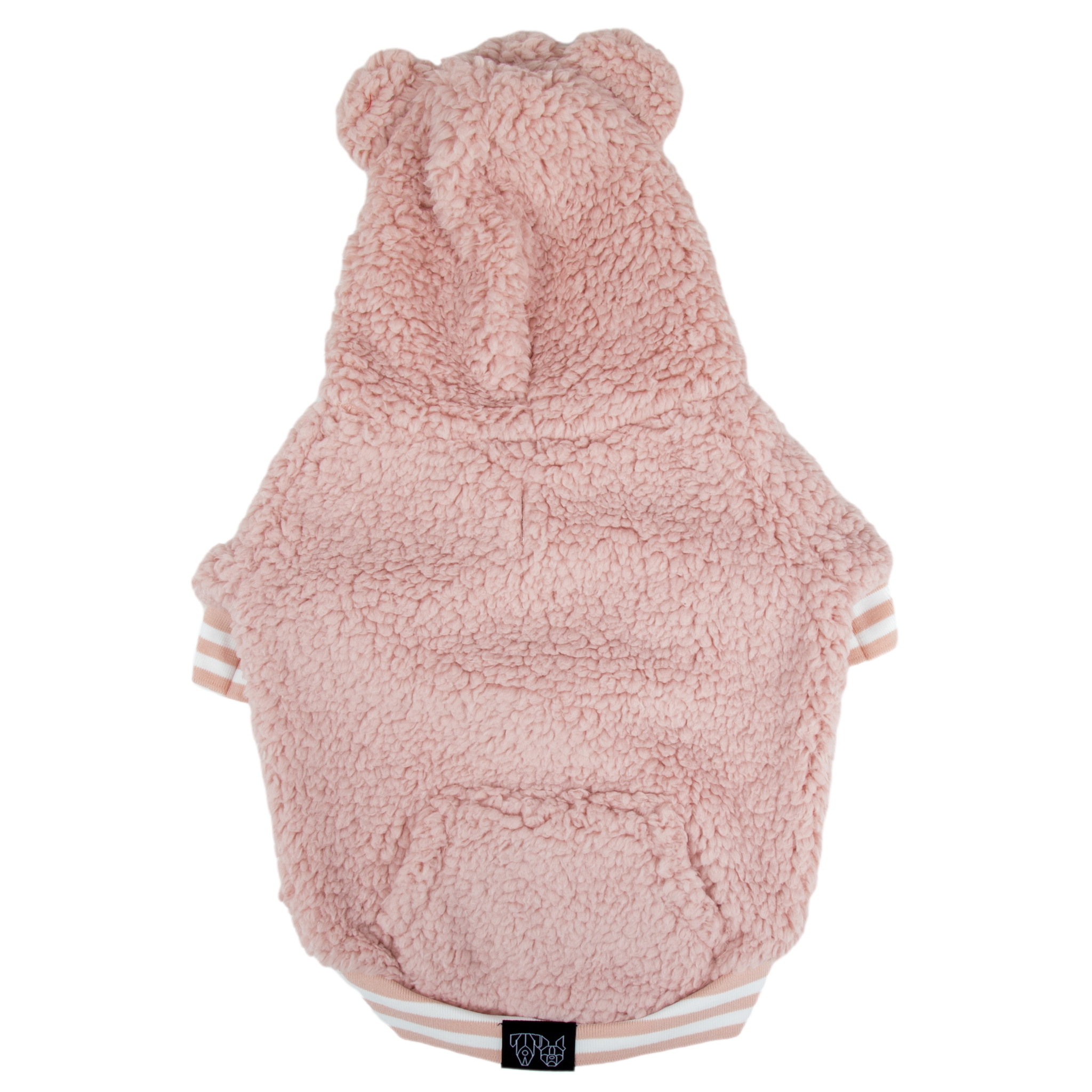 Teddy Dog Hoodie Jumper in Pink