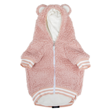 Teddy Dog Hoodie Jumper in Pink