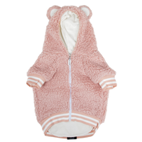 Teddy Dog Hoodie Jumper in Pink