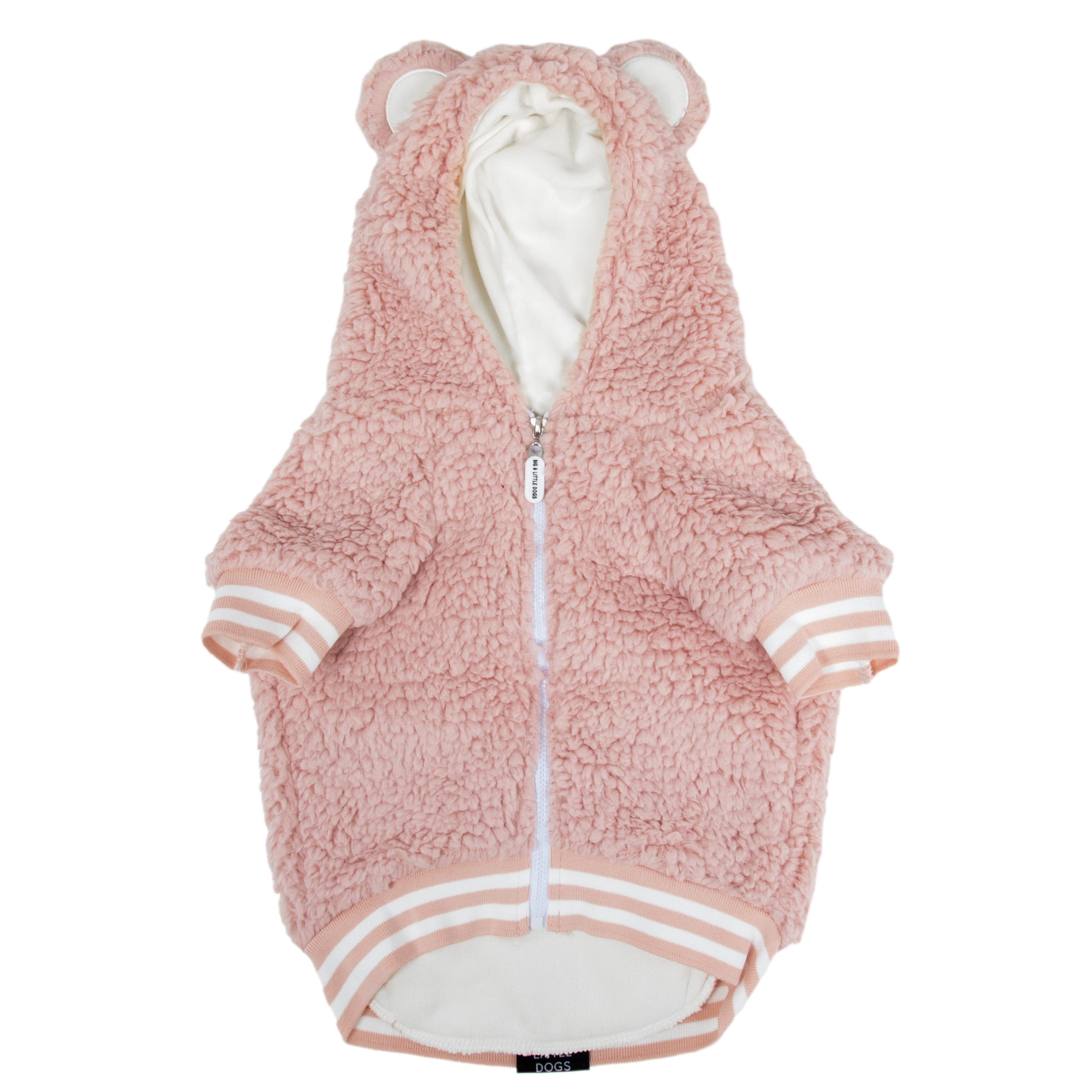 Teddy Dog Hoodie Jumper in Pink