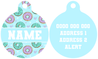 Pet ID Tag | Donut Kill My Vibe (Blue Version) (Blue)