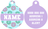 Pet ID Tag | Donut Kill My Vibe (Blue Version) (Purple)