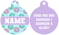 Pet ID Tag | Donut Kill My Vibe (Blue Version) (Purple)