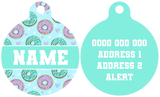 Pet ID Tag | Donut Kill My Vibe (Blue Version) (Teal)