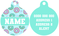 Pet ID Tag | Donut Kill My Vibe (Blue Version) (Teal)