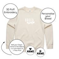 BLD LIFESTYLE CLUB CREW: "Breed Mum" | Bone (3D Puff Embroidery