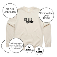 BLD LIFESTYLE CLUB CREW: "Breed Mum" | Bone (3D Puff Embroidery)