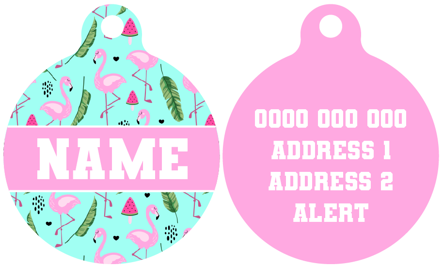 Pet ID Tag | Flocking Fabulous (Pink)