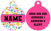 Pet ID Tag | Follow The Rainbow (Pink)