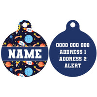 Pet ID Tag | Galactic Adventures (Blue)