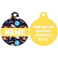 Pet ID Tag | Galactic Adventures (Yellow)