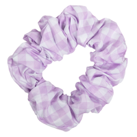 Hair Scrunchie Purple Berry Gingham