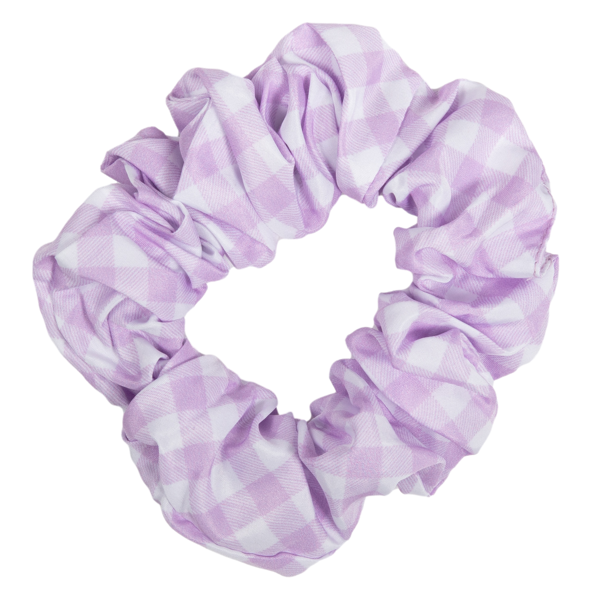 Hair Scrunchie Purple Berry Gingham