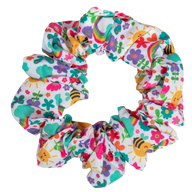 Hair Scrunchie Follow The Rainbow Rainbows Pink Sunshine Flowers Pastels Colourful Girl