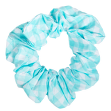 Hair Scrunchie Mint Teal Green Blue Gingham