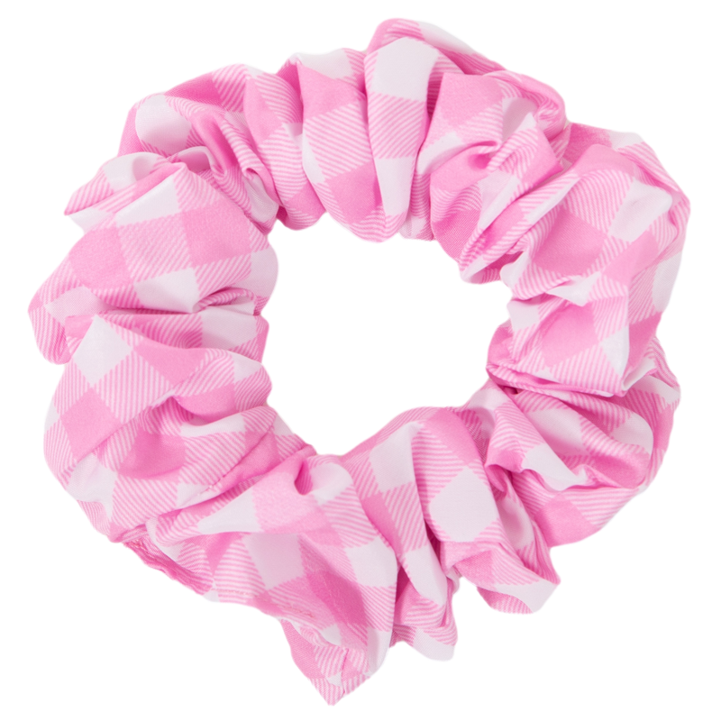 Hair Scrunchie Pretty Pink Gingham
