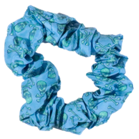 Hair Scrunchie Skull and Bones Blue Version