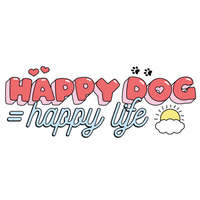 BLD LIFESTYLE CLUB TEE (Women's Sizing) (VARIOUS SIZES): "Happy Dog = Happy Life" | Peach (Digital Printing) {READY TO SHIP/FINAL SALE}