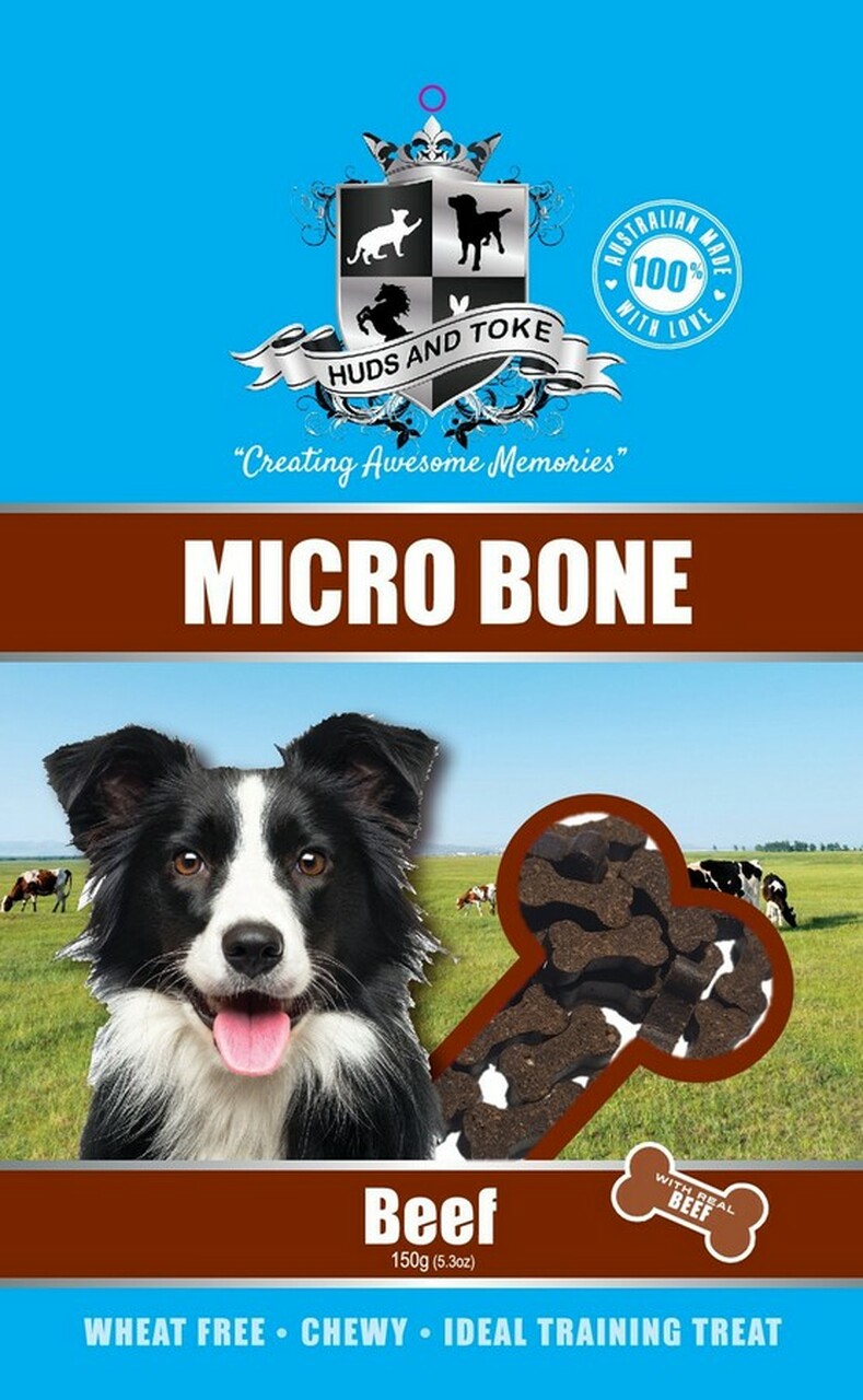 DOG TREATS Huds and Toke Micro Bone - Beef | 1kg Pkt