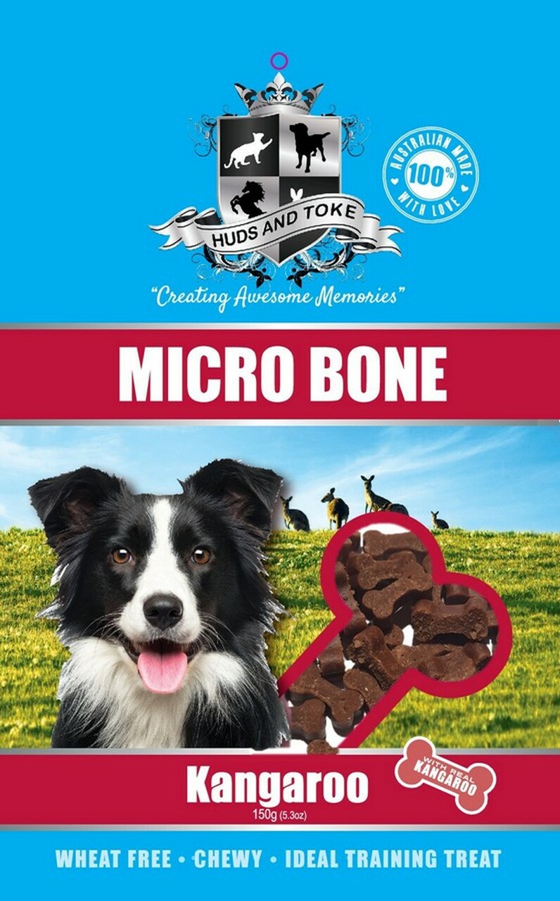 DOG TREATS Huds and Toke Micro Bone - Kangaroo | 150g Pkt