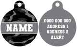 Pet ID Tag | Black Camo