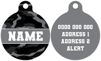 Pet ID Tag | Black Camo