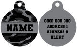 Pet ID Tag | Black Camo