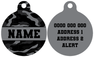 Pet ID Tag | Black Camo