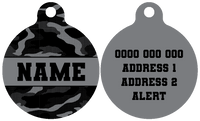 Pet ID Tag | Black Camo
