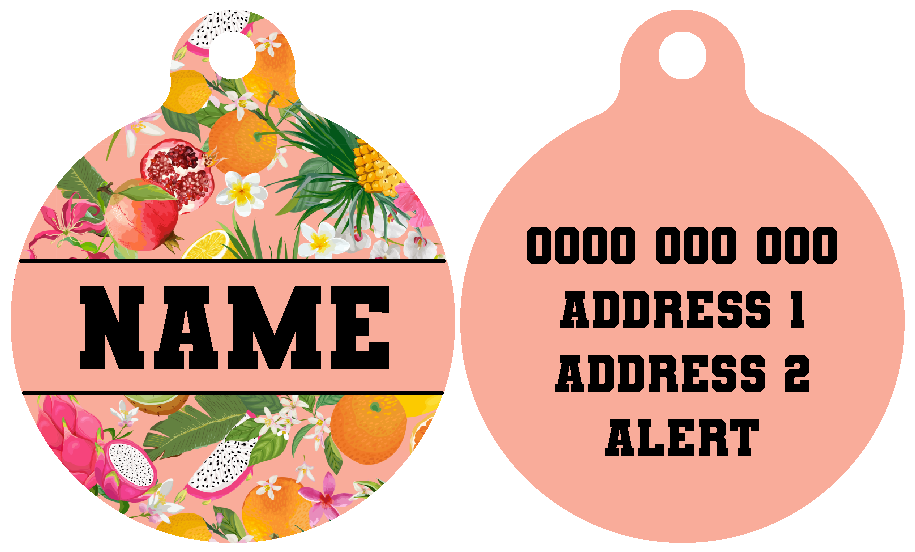 Pet ID Tag | Fruit Salad