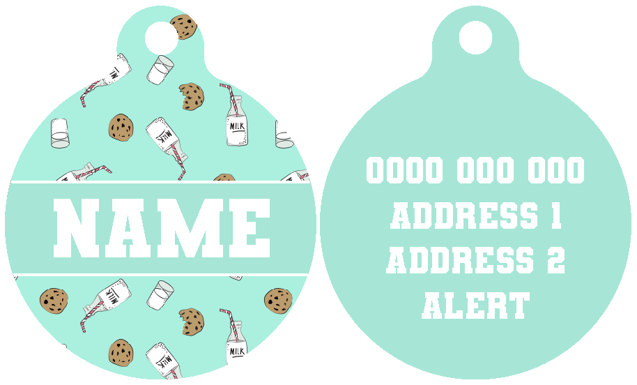 Pet ID Tag | Milk & Cookies