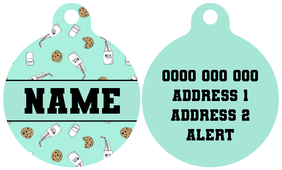 Pet ID Tag | Milk & Cookies