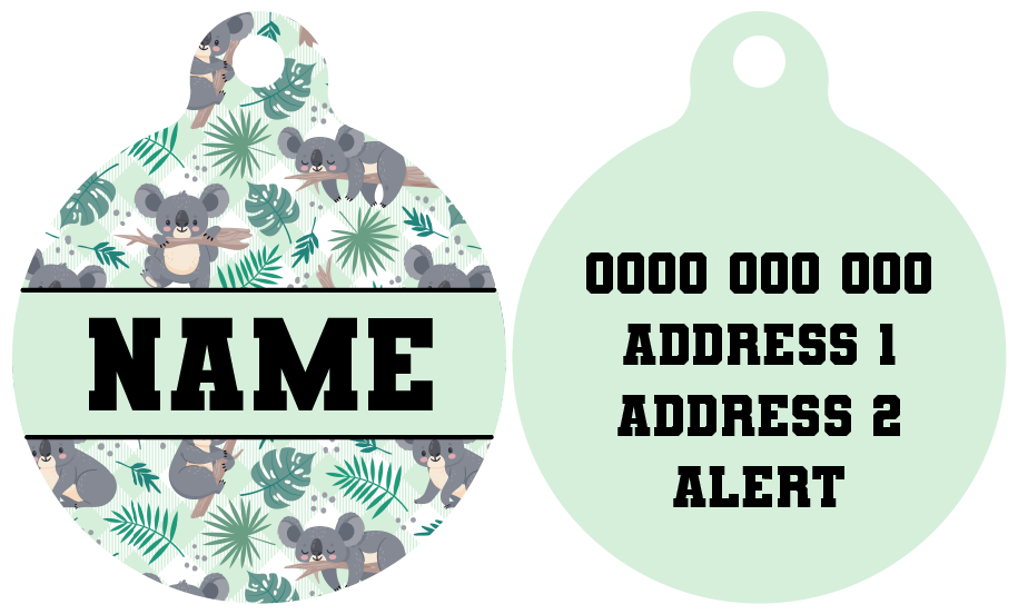 Pet ID Tag | Koala-fied Tree Hugger