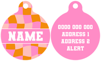 Pet ID Tag | Check Yo'Self (Pink)