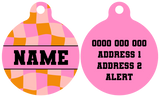 Pet ID Tag | Check Yo'Self (Pink)